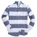 OBTONABC Men's Long Sleeve Regular Fit Casual Sold Colour Dress Shirt