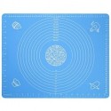 lwzsyap Silicone Baking Mat for Pastry Rolling Dough with Measurements -  BPA Free Non stick and Non Slip Blue Table Sheet Baking Supplies