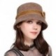 OCISOS Cloche Round Hat Fedora Bucket Vintage Hat 