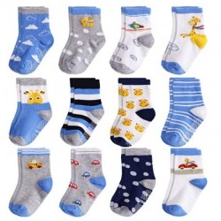 OMNPAK Non Slip Infant&Toddler Socks with Grips, Anti Skid Baby Socks for Boys&Girls