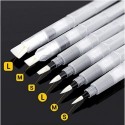 MEETGG Water Coloring Brush Pens, Set of 6 Watercolor Painting Brushes Pen for Water Soluble Colored Pencils, Water Color Markers, Powdered Pigment Watercolor, Back to School Art Supplies (Clear)