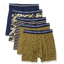 XIBHPA Men's 5-Pack Tag-Free Boxer Briefs