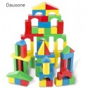 Dauxone 100-Piece Building blocks Wood Blocks Set