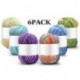 keeya 6 Pieces 50 g Crochet Yarn Multi-Colored Acrylic Knitting Yarn Hand Knitting Yarn Weaving Yarn Crochet Thread