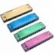 Maxie  4PCS Key of C 10 Hole 10 Tones Titanium Color Harmonica with Case for Beginner Students Kids