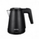 HADVBN 1.7L Double Wall & Low Noise Electric Kettle with 100% Stainless Steel Inner Pot and Lid. Cool Touch & BPA Free. 1500W Fast Boil. Cordless with Auto Shut-Off & Boil Dry Protection. Black