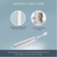 FANOBL lements Sonic Electric Toothbrush (Charcoal) with UV Sanitizing Rechargeable Charging Base, 3 Brush Heads, Automatic, Travel Ready