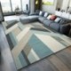 KOICDO  Maggie Blue Modern Geometric Dots & Boxes Pattern Area Rug 5x7 (5'3" x 7'3")
