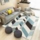 KOICDO  Maggie Blue Modern Geometric Dots & Boxes Pattern Area Rug 5x7 (5'3" x 7'3")
