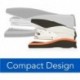 WOOCON Stapler, Half Strip Desktop Stapler, 40 Sheet Capacity, Low Force, Compact Size, Office, Desk, Optima 40, Orange/Silver/Black, 1 Count (87842)