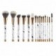 Tvzouo Makeup Brushes 15 Pieces Makeup Brush Set Premium Face Eyeliner Blush Contour Foundation Cosmetic Brushes for Powder Liquid Cream