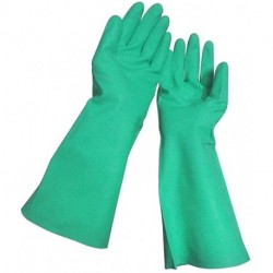 Tvzouo Heavy Duty Household Gloves, Resuable Cleaning Household Gloves , Kitchen Cleaning Gloves Resistance of Oil, Acid, Soda, Solvent (Green Large 4-Pack)