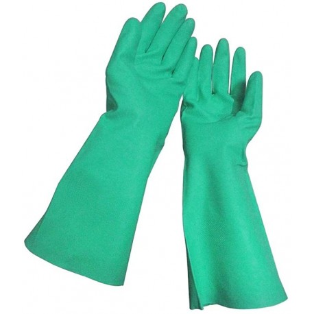 Tvzouo Heavy Duty Household Gloves, Resuable Cleaning Household Gloves , Kitchen Cleaning Gloves Resistance of Oil, Acid, Soda, Solvent (Green Large 4-Pack)