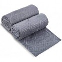 CRAURU Microfiber Bath Towels, Bath Towel 2 Pack(30" x 60"), Oversized, Soft, Super Absorbent and Fast Drying, Multipurpose Use for Sports, Travel, Fitness, Yoga - Grey Diamond Pattern