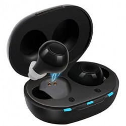 XPICZE Hearing Amplifier Aid Rechargeable Digital Personal Sound Amplifier Devices ITE for Seniors,Inner-Ear Hearing aid,TV,2-Pack with Charging Box (Black)