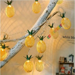 UETGRE 2 Packs Pineapple String Lights LED Battery Operated Fairy String Lights 