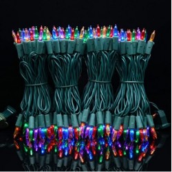 UETGRE Multicolor LED Christmas String Lights LED Commercial Grade Christmas Light Set