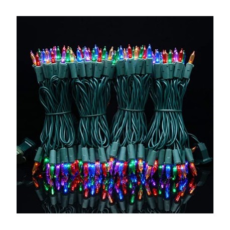 UETGRE Multicolor LED Christmas String Lights LED Commercial Grade Christmas Light Set