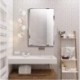 Wopuzr  22x30 White Frame Wall Mirror, Shatter-Proof Beveled Mirrors