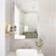 Wopuzr  22x30 White Frame Wall Mirror, Shatter-Proof Beveled Mirrors