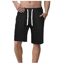 AOUBAS Men's Cotton Shorts Lounge Pajama Shorts Activewear Short with Drawstring