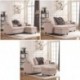 Vasacava onvertible Sectional Sofa Couch, L-Shaped Couch with Modern Linen Fabric for Small Space Dark Beige
