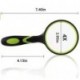 MIDYOO Shatterproof Magnifying Glass 4X Handheld Reading Magnifier for Seniors & Kids, 75mm Large Magnifying Lens with Non-Slip Rubber Handle for Reading and Hobbies