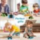Wuzkeu Toy Cars, 2 Pack Monster Toys Cars with Shockproof Spring and Rubber Wheel Early Educational Toy Best Gifts for 3-12 Year Old Boys Girls
