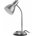 SYOUOZ Metal Desk Lamp, Adjustable Goose Neck Table Lamp, Eye-Caring Study Desk Lamps for Bedroom, Study Room and Office (Silver)