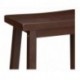 ririyi Classic Solid Wood Saddle-Seat Kitchen Counter Stool with Foot Plate 29 Inch, Walnut, Set of 2