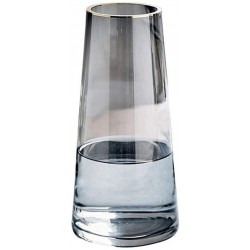 JDTTOZ Glass Flower Vase,Ins Modern Crystal Clear Glass Vase for Table,Centerpieces,Kitchen,Office,Living Room,Wedding Decoration(Crystal Gray)