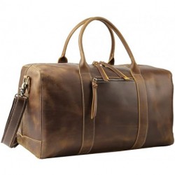 Ceznllin Leather Travel Duffle Bag for Men