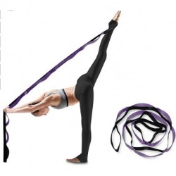 ACAVEROA Yoga Straps, Multi-Loop Strap, 12 Loops Yoga Stretch Strap, Nonelastic Stretch Strap for Physical Therapy, Pilates, Dance and Gymnastics