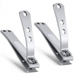 JINGHAOER 2 Pieces Straight Edge Toenail Clippers, Nail Clipper Set, Strong Toenail Clippers