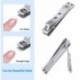 JINGHAOER 2 Pieces Straight Edge Toenail Clippers, Nail Clipper Set, Strong Toenail Clippers