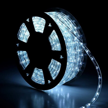 ALANAS Rope Light Bar, Cuttable & Connectable LED Strip Lights Outdoor Waterproof Decorative Lighting for Indoor/Outdoor,Eaves,Backyards Garden,Party and Christmas Decorations