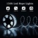 ALANAS Rope Light Bar, Cuttable & Connectable LED Strip Lights Outdoor Waterproof Decorative Lighting for Indoor/Outdoor,Eaves,Backyards Garden,Party and Christmas Decorations