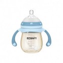 BEWAFY Baby Bottle with Slow Flow Nipple and Handle, for Newborn Baby 0-3 Months,  5 Ounce