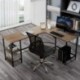 MOKALO L-Shaped Desk 59" Computer Corner Desk, Home Gaming Desk, Office Writing Workstation, Space-Saving, Easy to Assemble (Vintage)