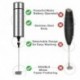 GinTin Milk Frother Handheld Battery Operated, Coffee Frother for Milk Foaming, Latte/Cappuccino Frother Mini Frappe Mixer for Drink, Hot Chocolate, Stainless Steel Silver