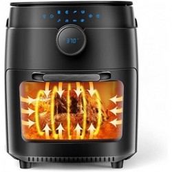 VANZAS Air Fryer, Air Fryer Oven 8-in-1, Oil-less Electric Air Fryer with Dehydrator,LED Digital Touchscreen, Time & Temperature Dial, Including Air Fryer Accessories