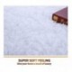 Lbris Super Soft Modern Shag Area Rugs Fluffy Living Room Carpet Comfy Bedroom Home Decorate Floor Kids Playing Mat 5.3 Feet by 7.5 Feet, White