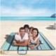  LYLANS Picnic Mat，Striped Handy Beach Blanket