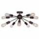 Esoman Mid Century Modern Chandelier 10-Light Semi Flush Mount Ceiling Light Oil-Rubbed Bronze Sputnik Chandelier Industrial Vintage Starburst Lighting for Living Room Dining Room Kitchen Bedroom
