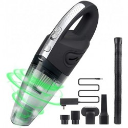 Qeeyee Handheld Vacuum Cleaner , Wet & Dry Use, Quick Charge, Perfect for Home, Car, Pet Cleaning (Black)