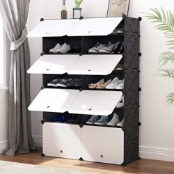 Keeyan Portable Shoe Racks, Modular Cabinet for Space Saving 