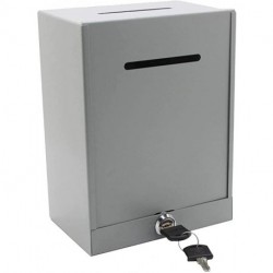 Bliboo Classic Metal Box,Donation Box,Secure Collection Box,Ticket Box,Easy Wall Mount 