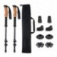 Vahaha Trekking Poles, Collapsible Adjustable Walking Sticks, Lightweight 7075 Aluminum, Quick Flip Lock, Anti-Sweat Cork, Tungsten Tips for Hiking, Nordic Walking and Cross Trekking(Black)