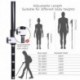 Vahaha Trekking Poles, Collapsible Adjustable Walking Sticks, Lightweight 7075 Aluminum, Quick Flip Lock, Anti-Sweat Cork, Tungsten Tips for Hiking, Nordic Walking and Cross Trekking(Black)