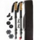 Vahaha Trekking Poles, Collapsible Adjustable Walking Sticks, Lightweight 7075 Aluminum, Quick Flip Lock, Anti-Sweat Cork, Tungsten Tips for Hiking, Nordic Walking and Cross Trekking(Black)